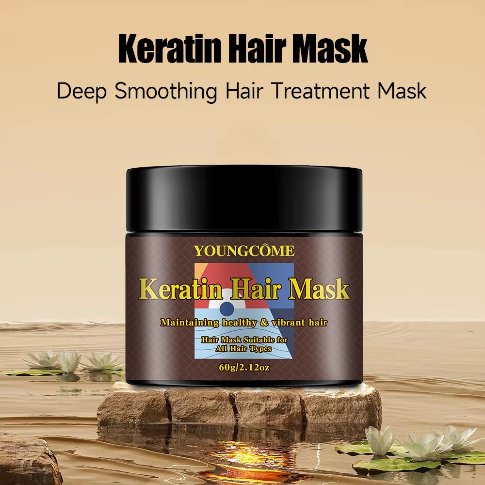 Revitalize Your Hair with Our Keratin Hair Mask - Deep Conditioning Treatment for Damaged Hair, Enhances Shine and Softness