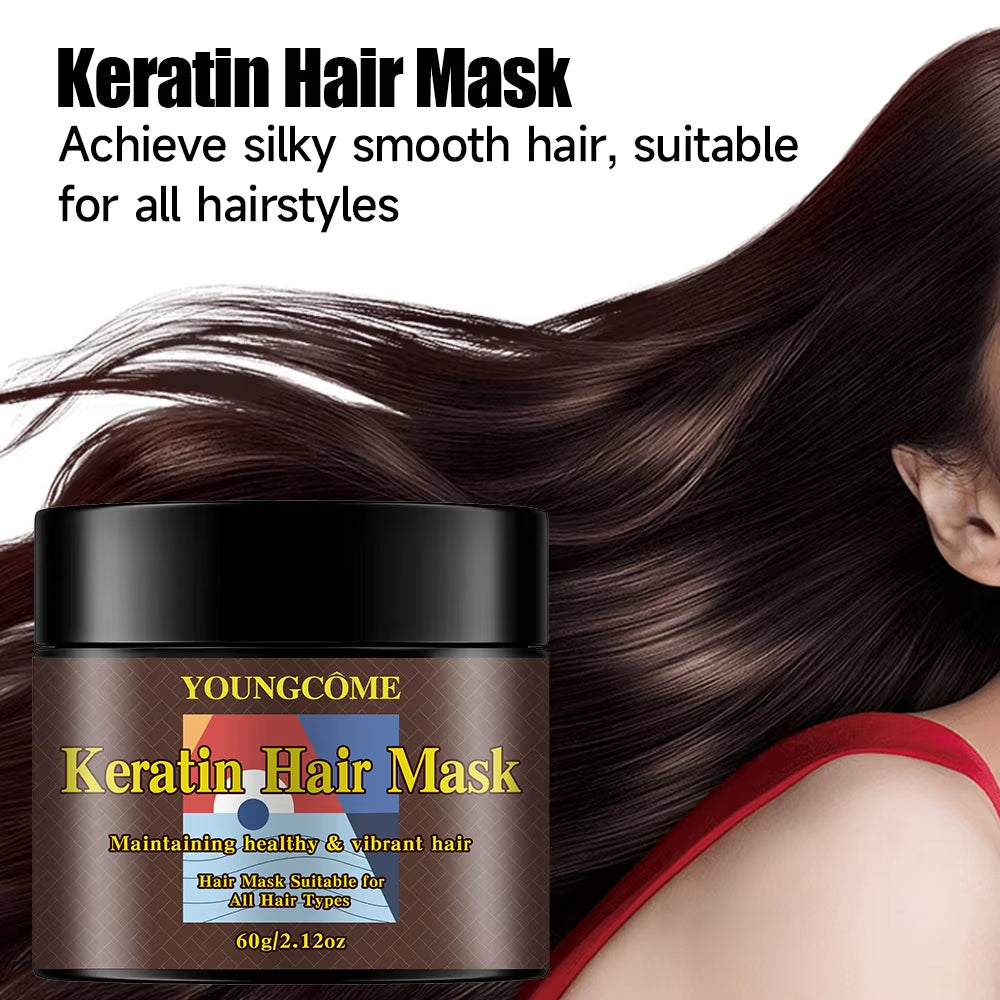 Revitalize Your Hair with Our Keratin Hair Mask - Deep Conditioning Treatment for Damaged Hair, Enhances Shine and Softness