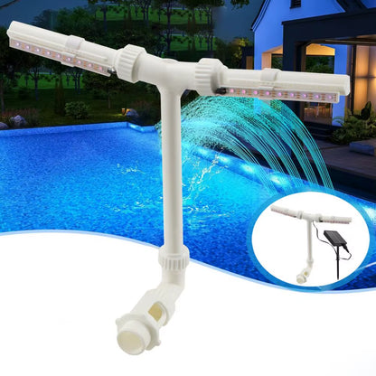 Dual Spray Adjustable Pool Fountain with Remote Control for Inground and Above Ground Pools