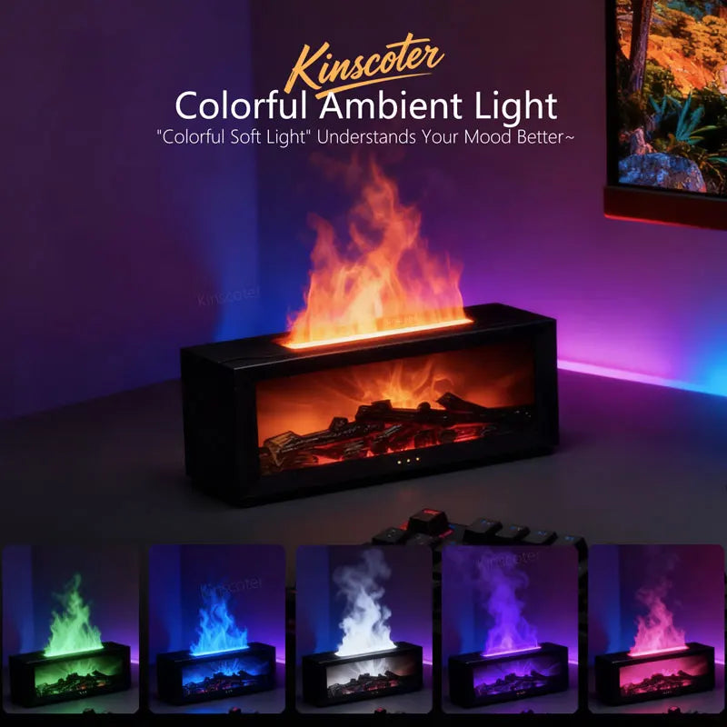 Transform Your Space with the Creative Aroma Diffuser - Simulated Flame Essential Oil Humidifier Perfect for Home and Office, a Thoughtful Holiday Gift!