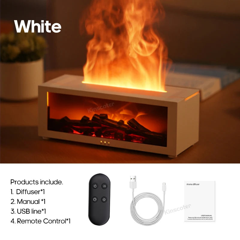 Transform Your Space with the Creative Aroma Diffuser - Simulated Flame Essential Oil Humidifier Perfect for Home and Office, a Thoughtful Holiday Gift!
