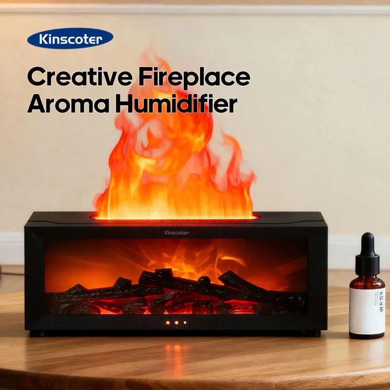 Transform Your Space with the Creative Aroma Diffuser - Simulated Flame Essential Oil Humidifier Perfect for Home and Office, a Thoughtful Holiday Gift!