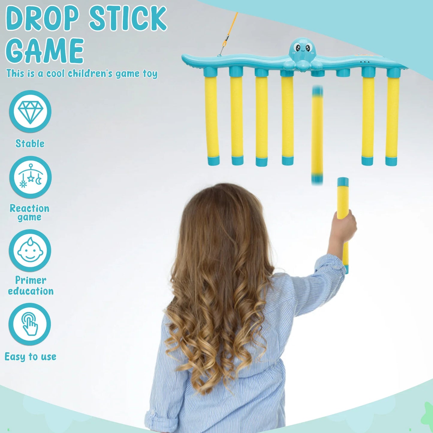Exciting Challenge Falling Sticks Game - Enhance Hand-Eye Coordination with Fun Interactive Toy for Kids and Parents