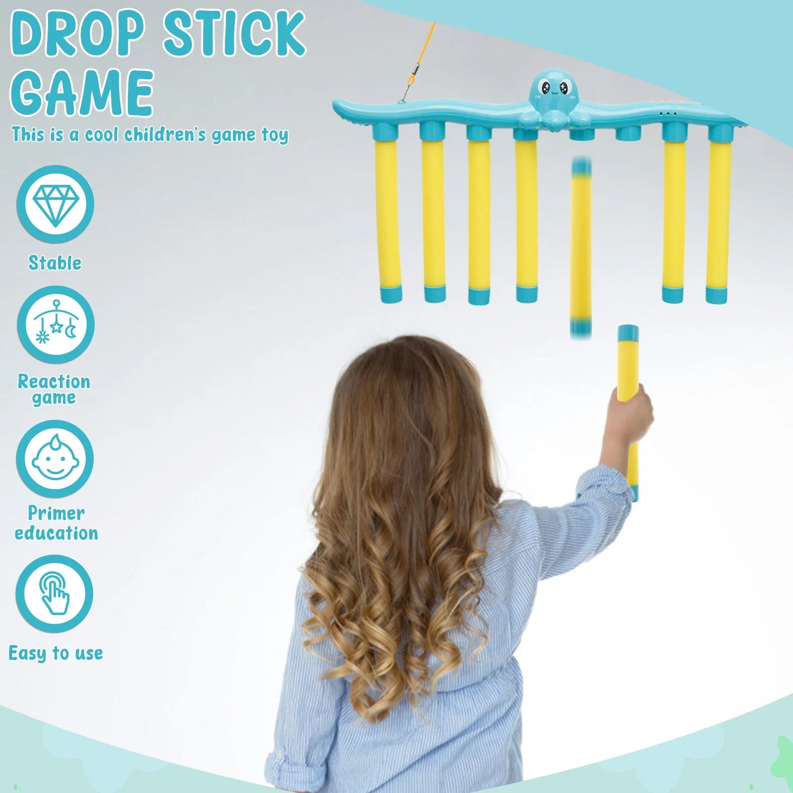 Exciting Challenge Falling Sticks Game - Enhance Hand-Eye Coordination with Fun Interactive Toy for Kids and Parents