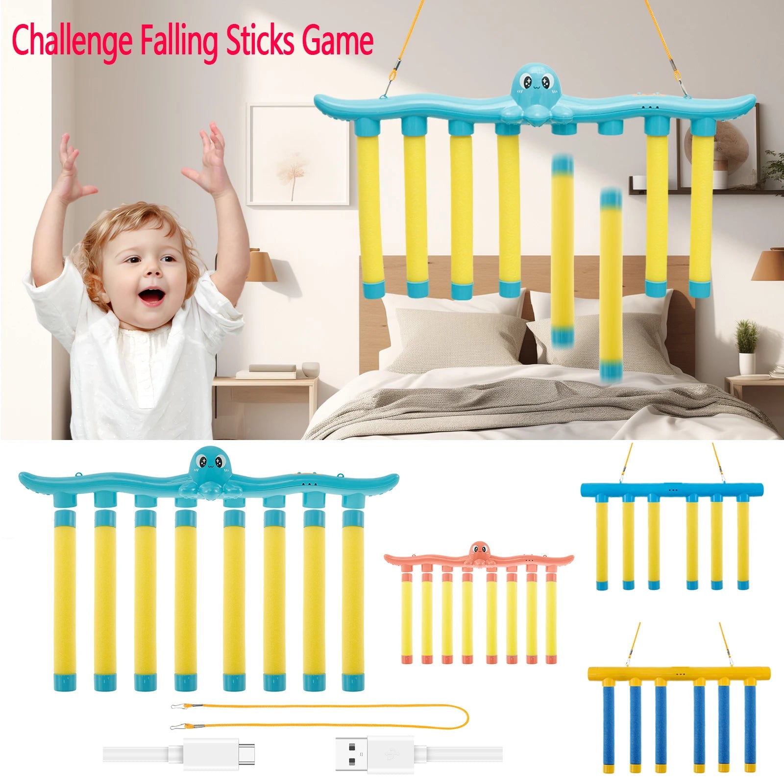 Exciting Challenge Falling Sticks Game - Enhance Hand-Eye Coordination with Fun Interactive Toy for Kids and Parents