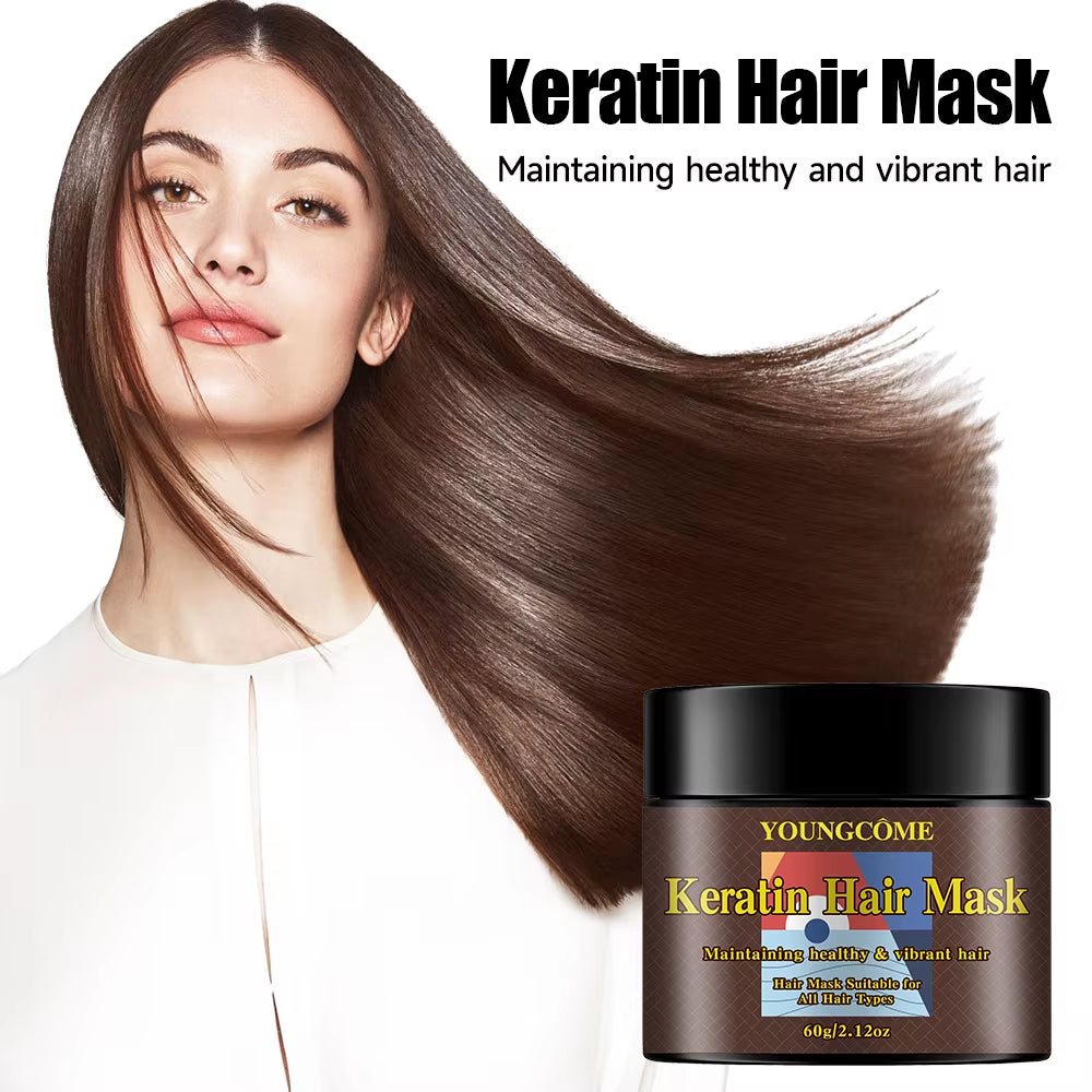 Revitalize Your Hair with Our Keratin Hair Mask - Deep Conditioning Treatment for Damaged Hair, Enhances Shine and Softness