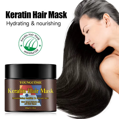 Revitalize Your Hair with Our Keratin Hair Mask - Deep Conditioning Treatment for Damaged Hair, Enhances Shine and Softness